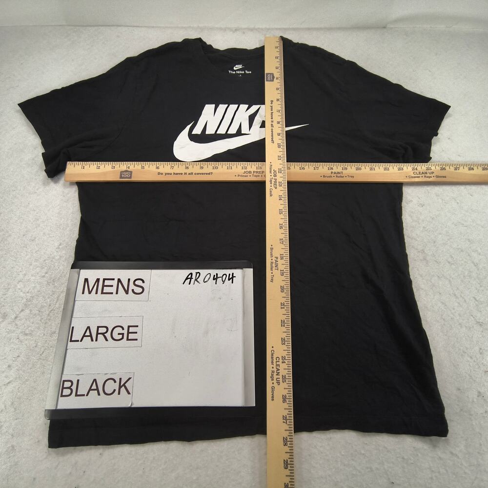Nike Tee Graphic Crew Neck Short Sleeve Shirt Mens Size Large L Black White - Picture 4 of 8